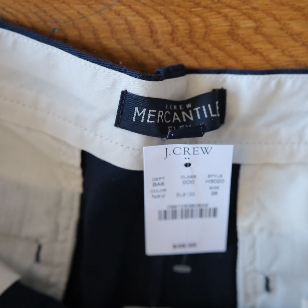 J.Crew Mercantile Flex Gramercy Shorts Mens Navy Blue Cotton Stretch 38 NWT - Picture 2 of 8